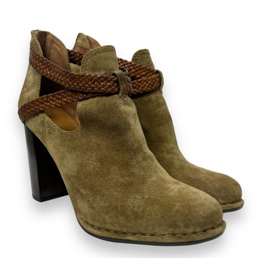 Frye Brown Suede Ankle Booties